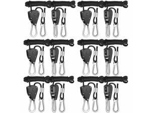 6-Pair 1/8 Inch 8-Feet Long Heavy Duty Adjustable Rope Clip Hanger 150lbs 6-Pair 1/8 Inch 8-Feet Long Heavy Duty Adjustable Rope Clip Hanger 150lbs