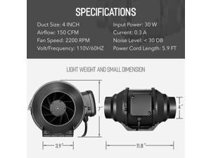 4''6''8'' Inline Grow Tent Ventilon Air Ducting Carbon Filter Fan Set 4''6''8'' Inline Grow Tent Ventilon Air Ducting Carbon Filter Fan Set