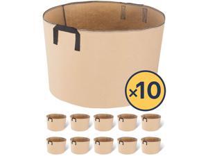 15 Gallon 10 Packs Fabric Aeron Plant Pots Grow Bags with Handles 15 Gallon 10 Packs Fabric Aeron Plant Pots Grow Bags with Handles