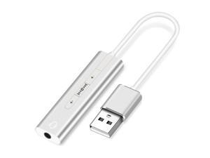 2-in-1 USB External Sound Card Works with Phone Headset 2-in-1 USB External Sound Card Works with Phone Headset