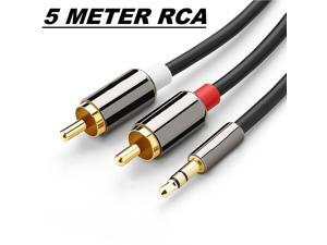 3.5mm Stereo Jack to 2 RCA Plug Male to Male Aux Audio Cable Adapter Gold Plated 3.5mm Stereo Jack to 2 RCA Plug Male to Male Aux Audio Cable Adapter Gold Plated
