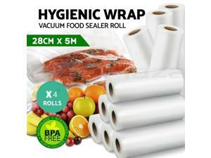 4x Vacuum Sealer Bags Roll Food Saver Seal 5Mx28cm Heat Grade Storage Commercial 4x Vacuum Sealer Bags Roll Food Saver Seal 5Mx28cm Heat Grade Storage Commercial