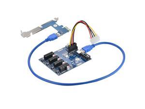 PCI-E 1 to 4 Splitter 1 x PCI Express Riser Card HUB Adapter ITX to External PCI-E 1 to 4 Splitter 1 x PCI Express Riser Card HUB Adapter ITX to External
