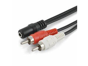 2-RCA Male Plug to 3.5mm Female Aux Audio Headphone Jack Converter Adapter Cable 2-RCA Male Plug to 3.5mm Female Aux Audio Headphone Jack Converter Adapter Cable