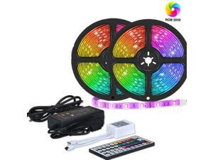 RGB LED Strip Lights 60LED/M IP65 3528 5/10M 12V 44key IR Controller + 6A Power RGB LED Strip Lights 60LED/M IP65 3528 5/10M 12V 44key IR Controller + 6A Power