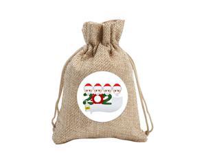 Christmas Candy Cookies Bags DIY Name Linen Drawstring Bag Festival Decor CA Christmas Candy Cookies Bags DIY Name Linen Drawstring Bag Festival Decor CA