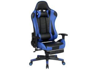 Wlvos Gaming Chair PU Leather Ergonomic Office Chair with Lumbar Support Headrest Racing Chair Adjustment Recliner Blue Wlvos Gaming Chair PU Leather Ergonomic Office Chair with Lumbar Support Headrest Racing Chair Adjustment Recliner Blue