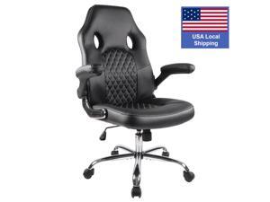 SMUGDESK Office Chair, Gaming Chair Leather, Computer Desk Chair Task Swivel Executive Chairs High Back with Padded Seat Armrests and Rolling Casters (Black) SMUGDESK Office Chair, Gaming Chair Leather, Computer Desk Chair Task Swivel Executive Chairs High Back with Padded Seat Armrests and Rolling Casters (Black)