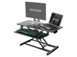 SMUGDESK Standing Gaming Desk 32'' , X- Shaped Larged E-Sports Desk Ergonomic Tabletop Workstation Desk Riser, Home Office Desk with Keyboard Tray for Laptop SMUGDESK Standing Gaming Desk 32'' , X- Shaped Larged E-Sports Desk Ergonomic Tabletop Workstation Desk Riser, Home Office Desk with Keyboard Tray for Laptop
