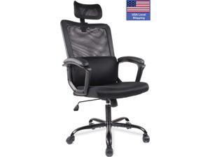 SMUGDESK Mesh chair Black Desk Chair Computer Office Chair,Ergonomic Office Desk Computer Chair Mesh Computer Chair with Adjustable Arms and Headrest Lumbar Support, Black