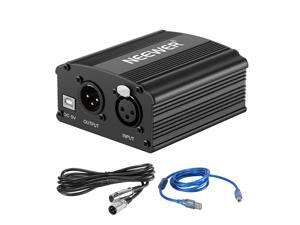 Neewer 1-Channel 48V Phantom Power Supply with 5 feet USB Cable, BONUS+XLR 3 Pin Microphone Cable for Any Condenser Microphone Music Recording Equipment Neewer 1-Channel 48V Phantom Power Supply with 5 feet USB Cable, BONUS+XLR 3 Pin Microphone Cable for Any Condenser Microphone Music Recording Equipment
