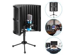 Neewer Tabletop Compact Microphone Isolation Shield with Tripod Stand, Mic Sound Absorbing Foam for Studio Sound Recording, Podcasts, Vocals, Singing, Broadcasting (Mic and Shock Mount Not Included) Neewer Tabletop Compact Microphone Isolation Shield with Tripod Stand, Mic Sound Absorbing Foam for Studio Sound Recording, Podcasts, Vocals, Singing, Broadcasting (Mic and Shock Mount Not Included)
