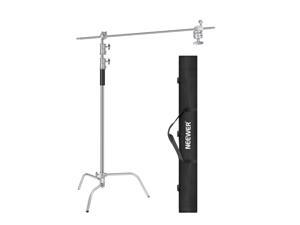 Neewer 10 Feet/3 Meters C-Stand Light Stand with 4 Feet/1.2 Meters Extension Boom Arm, 2 Pieces Grip Head and Carry Bag for Photography Studio Video Reflector, Umbrella, Monolight, etc (Basic Version)