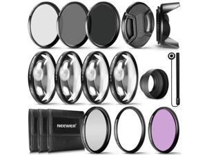 2.2XTelephoto Lenses UV/CPL/FLD/Filter and Macro Filter Set Neewer 55mm Lens and Filter Accessory Kit for Nikon AF-P DX 18-55mm and Select Sony Lens: 0.43X Wide Angle Lens Bag Lens Hood Cap etc