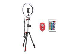 Neewer 12-inch RGB Ring Light Selfie Light Ring with Tripod Stand & Phone Holder, Infrared Remote Control, Dimmable 16 Colors & 4 Flash Modes for Makeup/ Live Streaming/ YouTube/ Tiktok/ Video Shootin Neewer 12-inch RGB Ring Light Selfie Light Ring with Tripod Stand & Phone Holder, Infrared Remote Control, Dimmable 16 Colors & 4 Flash Modes for Makeup/ Live Streaming/ YouTube/ Tiktok/ Video Shootin