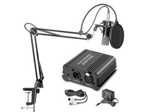 Neewer NW-700 Professional Condenser Microphone & NW-35 Suspension Boom Scissor Arm Stand with XLR Cable and Mounting Clamp & NW-3 Pop Filter & 48V Phantom Power Supply with Adapter Kit Neewer NW-700 Professional Condenser Microphone & NW-35 Suspension Boom Scissor Arm Stand with XLR Cable and Mounting Clamp & NW-3 Pop Filter & 48V Phantom Power Supply with Adapter Kit