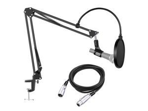 Neewer Microphone Stand Arm with Pop Filter and 8.2 feet XLR Male to Female Cable for Condenser Microphone for Studio Recording Broadcasting, Max Load 1 KG (Not for Blue Yeti, Mic Holder Not Included) Neewer Microphone Stand Arm with Pop Filter and 8.2 feet XLR Male to Female Cable for Condenser Microphone for Studio Recording Broadcasting, Max Load 1 KG (Not for Blue Yeti, Mic Holder Not Included)