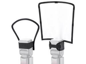 Neewer 2 Pieces Camera Speedlite Flash Softbox Diffuser Kit, 10x9x8inches Bendable White Reflector and 7x8x4 inches Silver/White Two-Side Reflector, Universal Mount for Nikon Canon Sony Neewer 2 Pieces Camera Speedlite Flash Softbox Diffuser Kit, 10x9x8inches Bendable White Reflector and 7x8x4 inches Silver/White Two-Side Reflector, Universal Mount for Nikon Canon Sony