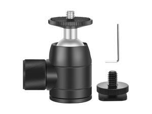 Neewer Mini Ball Head 1/4 inch Screw 360 Degree Rotatable Tripod Head with Lock and Hot Shoe Mount Adapter for LED Light,Ring Light, Tripod, Monopod, Slider, Camera, Load Up to 6.6 pounds/3 kilograms Neewer Mini Ball Head 1/4 inch Screw 360 Degree Rotatable Tripod Head with Lock and Hot Shoe Mount Adapter for LED Light,Ring Light, Tripod, Monopod, Slider, Camera, Load Up to 6.6 pounds/3 kilograms