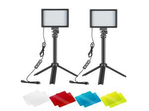 Neewer Dimmable 5600K USB LED Video Light 2-Pack with Adjustable Tripod Stand and Color Filters for Tabletop/Low-Angle Shooting, Zoom/Video Conference Lighting/Game Streaming/YouTube Video Photography Neewer Dimmable 5600K USB LED Video Light 2-Pack with Adjustable Tripod Stand and Color Filters for Tabletop/Low-Angle Shooting, Zoom/Video Conference Lighting/Game Streaming/YouTube Video Photography