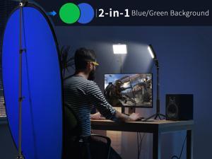 Neewer 2 Packs Key Light With Chromakey Blue-Green Collapsible Backdrop Kit: USB Desk Mount Led Video Light on Gaming Desk with Adjustable Tripod Stand and 2-in-1 Reversible Background Pop-Up Panel Neewer 2 Packs Key Light With Chromakey Blue-Green Collapsible Backdrop Kit: USB Desk Mount Led Video Light on Gaming Desk with Adjustable Tripod Stand and 2-in-1 Reversible Background Pop-Up Panel