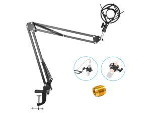 Neewer Adjustable Microphone Suspension Boom Scissor Arm Stand with Shock Mount and 3/8"to 5/8" Screw Adapter for Radio Broadcasting,Stage,and TV Stations Compatible with Blue Yeti Snowball Yeti X,etc Neewer Adjustable Microphone Suspension Boom Scissor Arm Stand with Shock Mount and 3/8"to 5/8" Screw Adapter for Radio Broadcasting,Stage,and TV Stations Compatible with Blue Yeti Snowball Yeti X,etc