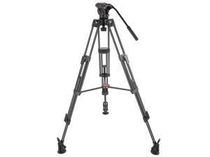 Neewer Professional Heavy Duty Video Camera Tripod,64 inches/163 centimeters Aluminum Alloy with 360 Degree Fluid Drag Head,1/4 and 3/8-inch Quick Shoe Plate,Bag,Load up to 17.6 pounds/8 kilograms