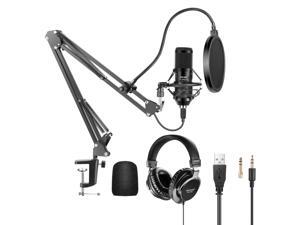 Neewer NW-8000 USB Microphone Kit, 192kHz/24-Bit Supercardioid Condenser Mic with Monitor Headphones, Boom Arm, Pop Filter and Shock Mount for Singing, Vlog, Podcast, Live Streaming Neewer NW-8000 USB Microphone Kit, 192kHz/24-Bit Supercardioid Condenser Mic with Monitor Headphones, Boom Arm, Pop Filter and Shock Mount for Singing, Vlog, Podcast, Live Streaming