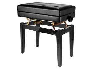 Neewer NW-007 PU Leather Adjustable Piano Bench with Waterproof Cushion, Large Inner Storage Compartment, and Solid Hard Wood Construction, Maximum Load Capacity: 250lb/113kg Neewer NW-007 PU Leather Adjustable Piano Bench with Waterproof Cushion, Large Inner Storage Compartment, and Solid Hard Wood Construction, Maximum Load Capacity: 250lb/113kg