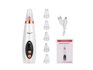 6 In 1 Electric Facial Blackhead Remover Vacuum Suction Cleaning Skin Care Pore Acne Removal Facial Diamond Cleanser Machine (White) - One Size