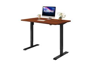 FLEXISPOT Home Office Electric Height Adjustable Desk Computer Table with 48" x 24" Width Desktop Ergonomic 2-Button Controller Standing Desk (Black Frame+ Mahogany Top) FLEXISPOT Home Office Electric Height Adjustable Desk Computer Table with 48" x 24" Width Desktop Ergonomic 2-Button Controller Standing Desk (Black Frame+ Mahogany Top)