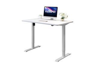 FLEXISPOT Home Office Electric Height Adjustable Desk Computer Table with 48" x 24" Width Desktop Ergonomic 2-Button Controller Standing Desk (White Frame+ White Top) FLEXISPOT Home Office Electric Height Adjustable Desk Computer Table with 48" x 24" Width Desktop Ergonomic 2-Button Controller Standing Desk (White Frame+ White Top)