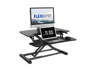 FLEIXSPOT Home Office Height Adjustable Standing Desk Converter MT7 Series 28" Width Computer Desk Riser with Removable Deep Keyboard Tray Black FLEIXSPOT Home Office Height Adjustable Standing Desk Converter MT7 Series 28" Width Computer Desk Riser with Removable Deep Keyboard Tray Black
