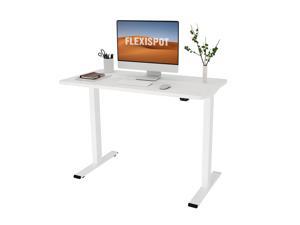 FlexiSpot Home Office Electric Height Adjustable Desk 48" x 24" Width Desktop Computer Desk Ergonomic 2-Button Controller Standing Desk Computer Table (White Frame+ White Top) FlexiSpot Home Office Electric Height Adjustable Desk 48" x 24" Width Desktop Computer Desk Ergonomic 2-Button Controller Standing Desk Computer Table (White Frame+ White Top)