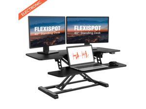 FlexiSpot Motorized Standing Desk Converter EMT7 Series 40" Width Electric Stand up Desk Riser for Monitor and Laptop Computer Workstation for Home Office FlexiSpot Motorized Standing Desk Converter EMT7 Series 40" Width Electric Stand up Desk Riser for Monitor and Laptop Computer Workstation for Home Office