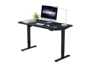 FlexiSpot Home Office Electric Height Adjustable Desk 7-Button Memory Programmer Controller Standing Desk 48" x 30" Width Desktop Computer Desk Ergonomic Computer Table (Black Top + Black Frame)
