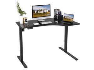 FLEXISPOT Home Office 55'' L-shaped Electric Height Adjustable Desk Desk Computer Desk Gaming Desk Large Workstation Black FLEXISPOT Home Office 55'' L-shaped Electric Height Adjustable Desk Desk Computer Desk Gaming Desk Large Workstation Black