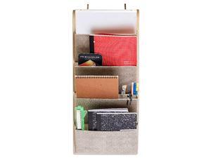 4 Pocket Fabric Wall File Organizer Home File Holder Office Hanging File Folder Organizer Over The Door Hanging Folder Organizer by EW Beige 4 Pocket Fabric Wall File Organizer Home File Holder Office Hanging File Folder Organizer Over The Door Hanging Folder Organizer by EW Beige