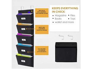 2020 Business Ronnys Cascading Wall Hanging File Folders Holder Paper Organizer Waterproof + 6 File folders for Free 6 Pockets Use for Files Scrapbook Papers Bills Black 2020 Business Ronnys Cascading Wall Hanging File Folders Holder Paper Organizer Waterproof + 6 File folders for Free 6 Pockets Use for Files Scrapbook Papers Bills Black
