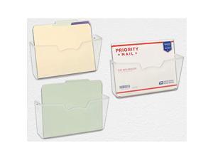 3 Pack Clear Single Pocket Wall Mount File Holder 3 Pack Clear Single Pocket Wall Mount File Holder