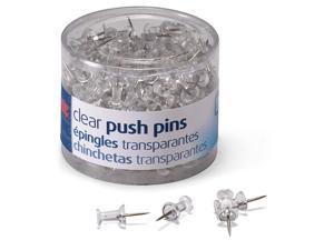 Officemate Push Pins Clear 200 Count 35711