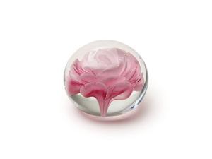 Rose Paperweight Glass Crystal Hand Made Pink Rose Paperweight Glass Crystal Hand Made Pink