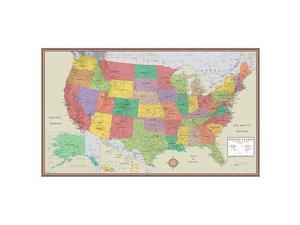 24x36 United States USA Contemporary Elite Wall Map Poster 24x36 Laminated