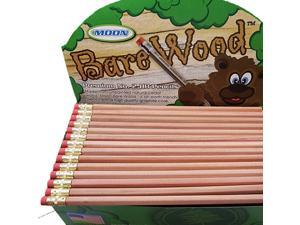 Moon Products Bare Wood Natural Premium Pencils Number 2 HB 144 pencils Moon Products Bare Wood Natural Premium Pencils Number 2 HB 144 pencils