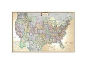 24x36 United States USA US Executive Wall Map Poster Mural 24x36 Paper