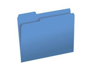 1/3-Cut Top Tab Blue File Folder | Letter Size | Box of 100 | Made in USA | Assorted Tab Positions | 11-Point Fiber Construction | Organize Home or Office