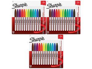 Sharpie 30075PP Permanent Markers Fine Point Assorted Colors 12 Count Pack of 3 Sharpie 30075PP Permanent Markers Fine Point Assorted Colors 12 Count Pack of 3