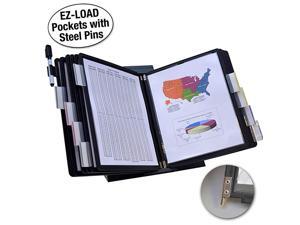 DocuMate 10Pocket Desk Reference Organizer with Black EasyLoad Pockets SteelReinforced Pins and Free Bonus Panel DocuMate 10Pocket Desk Reference Organizer with Black EasyLoad Pockets SteelReinforced Pins and Free Bonus Panel