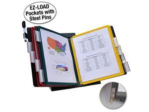 DocuMate 10Pocket Desk Reference Organizer with Assorted Color EasyLoad Pockets SteelReinforced Pins and Free Bonus Panel DocuMate 10Pocket Desk Reference Organizer with Assorted Color EasyLoad Pockets SteelReinforced Pins and Free Bonus Panel