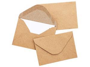 100-Count Gift Card Envelopes Brown Kraft Mini Small Envelope for Business Cards Small Note Cards 4.1 x 2.75 Inches